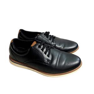 Max‎ & Jake Lil Oscar Oxford Dress Shoes Black Faux Leather Boy's Size 3M